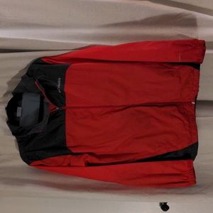 Columbia Red and Gray Rain jacket